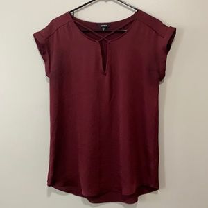 Express burgundy blouse
